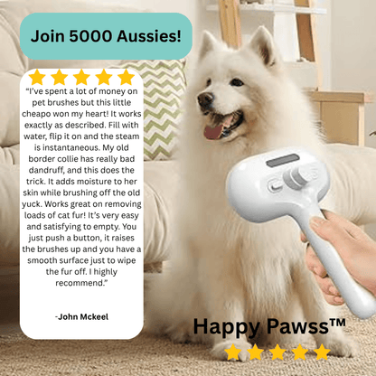 happy pawss™ premium 3-in-1 steam brush